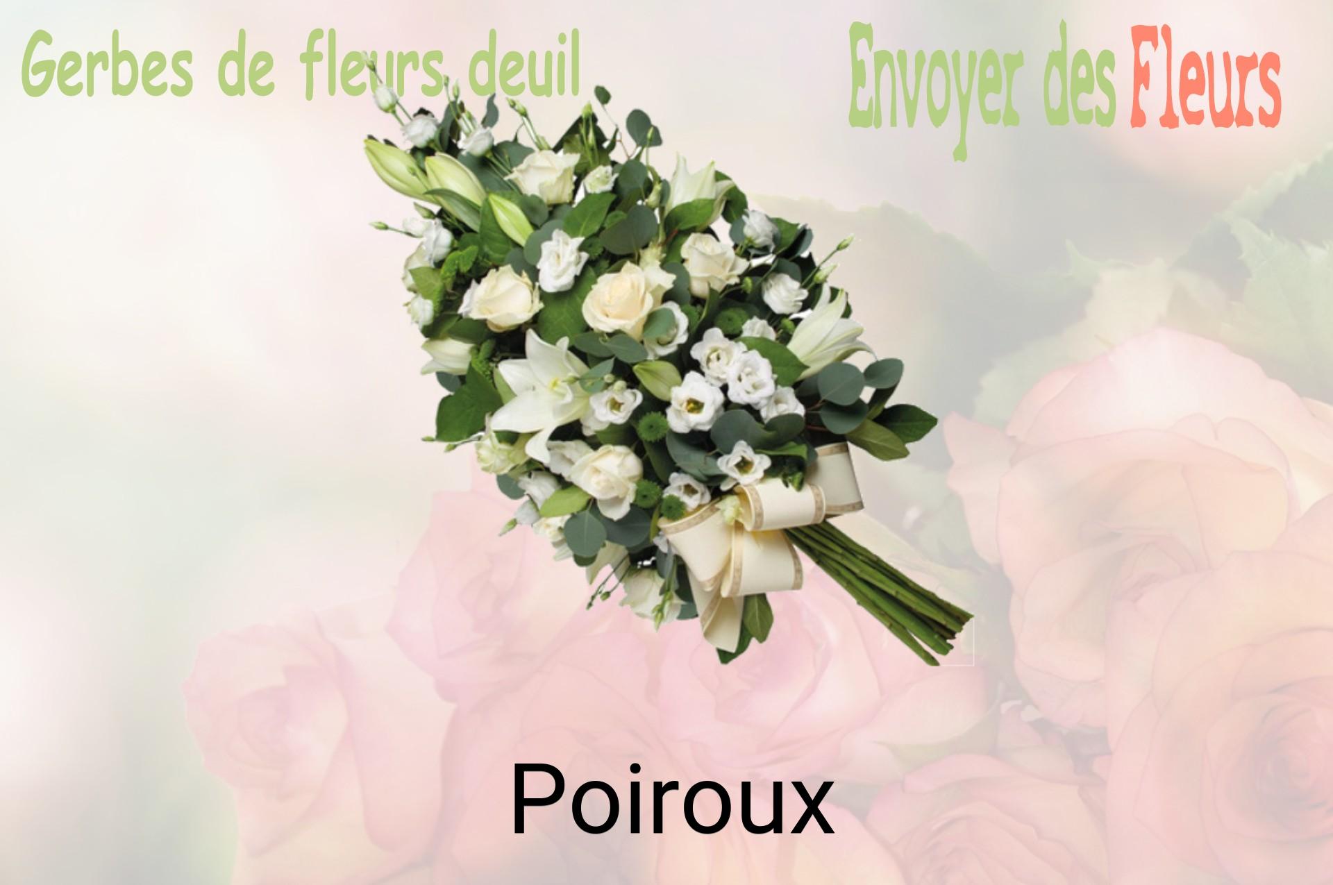 Gerbe de fleurs de deuil livrée à Poiroux